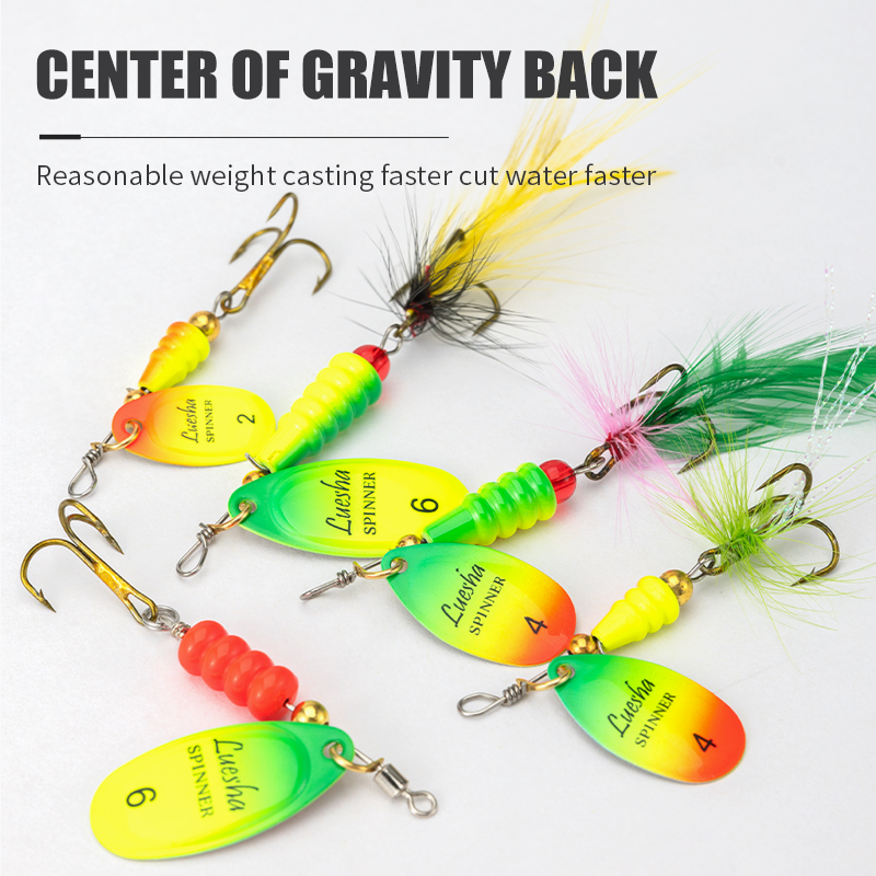 LUSHAZER 5pcs/lot Spinner Bait - Fishing Hook Treble recension och pris