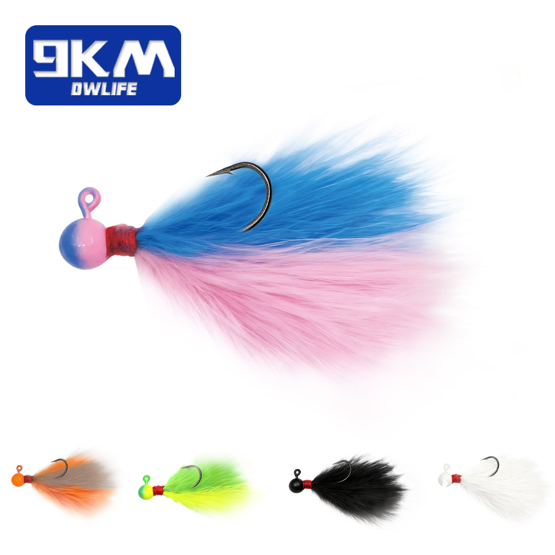 9KM 5pcs Mixed-Color Marabou J - Fishing Hook Assortment recension och pris